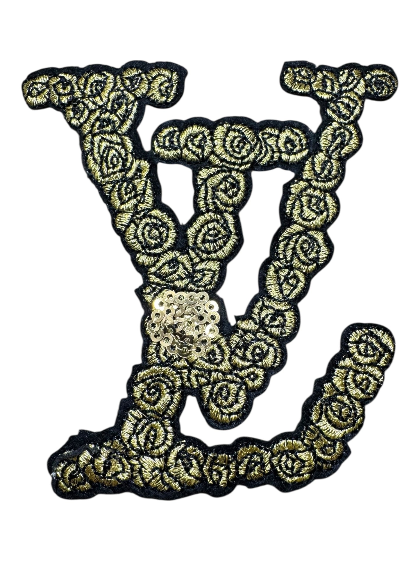 LV-INSPIRED GOLD ROSE LETTERS