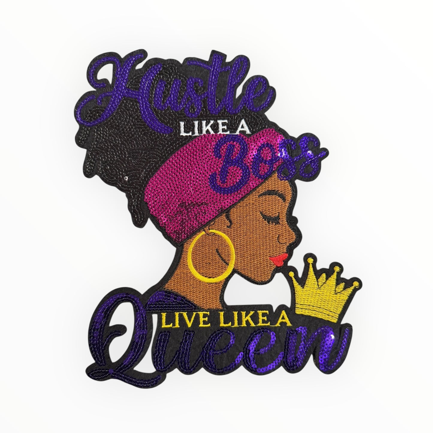 Hustle like a boss queen patch