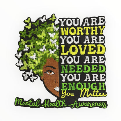 Mental health awareness affirmation patch