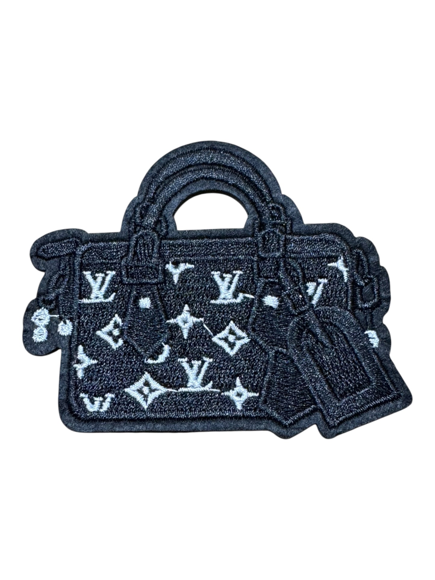 LV-INSPIRED BLACK/WHITE LOGO HANDBAG