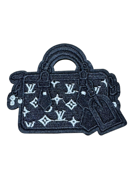 LV-INSPIRED BLACK/WHITE LOGO HANDBAG