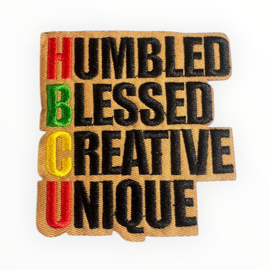 HBCU Humble Blessed Creative Unique Embroidered Patch
