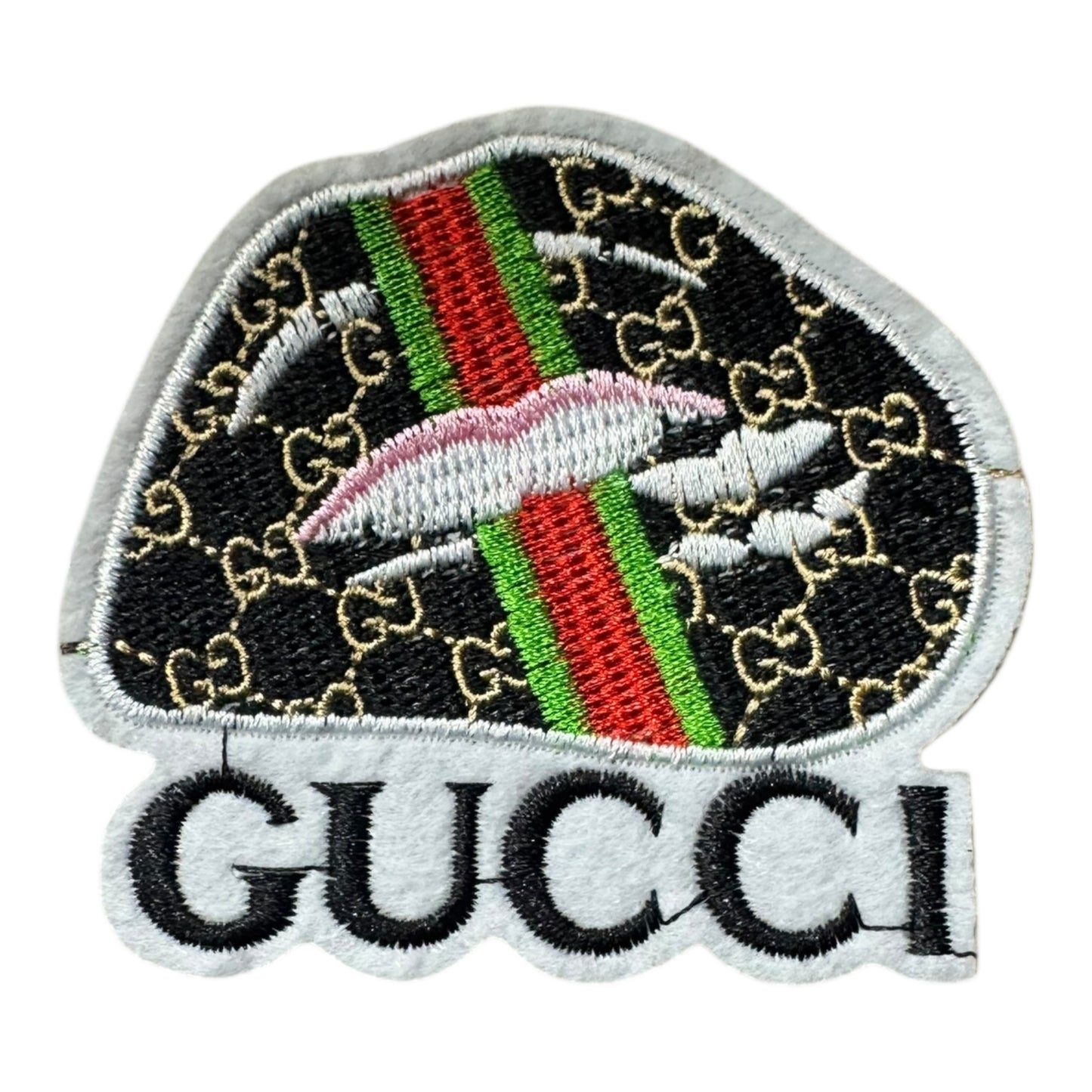 GG-INSPIRED BLK/WHITE MOUTH WITH WORDS