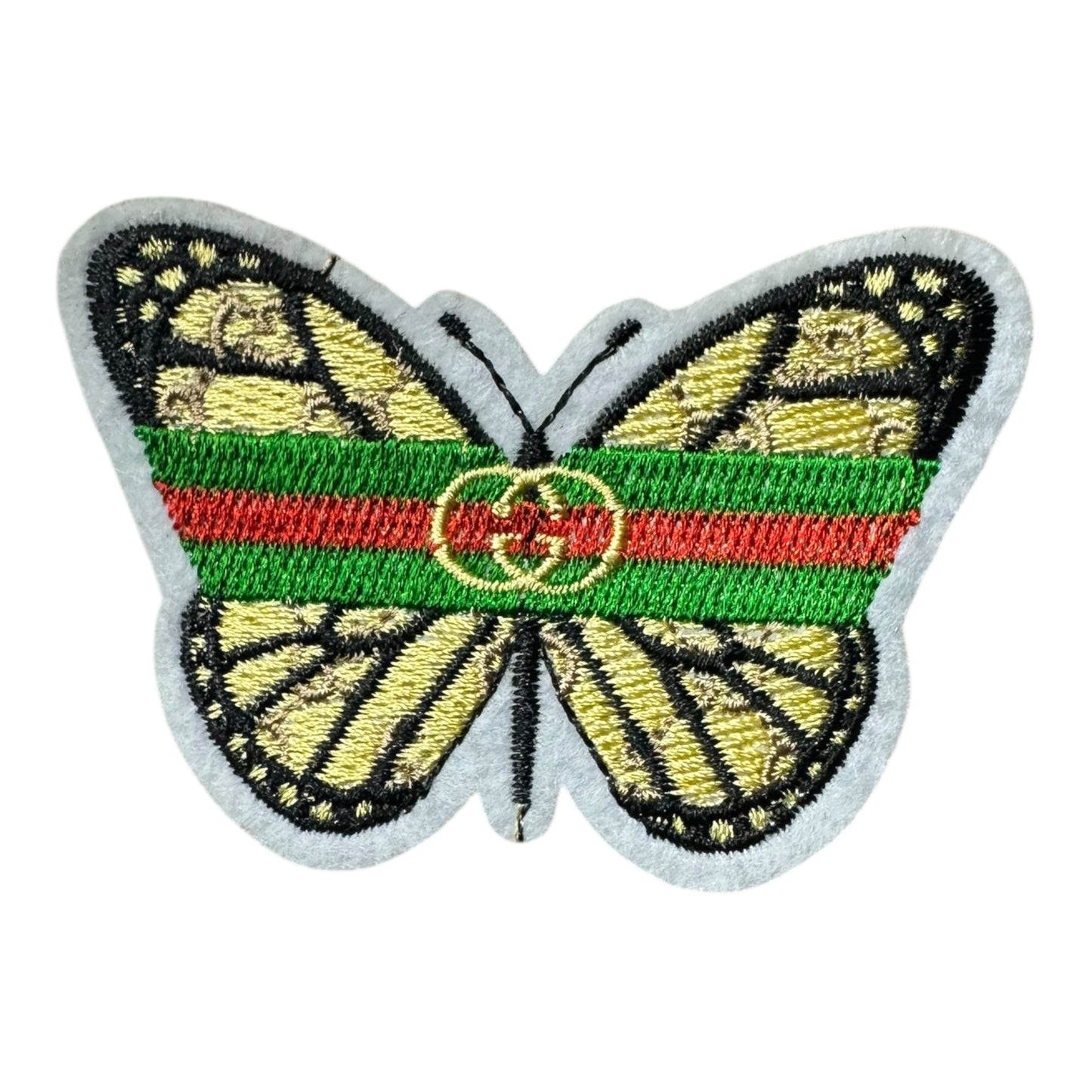GG-INSPIRED BEIGE LOGO BUTTERFLY