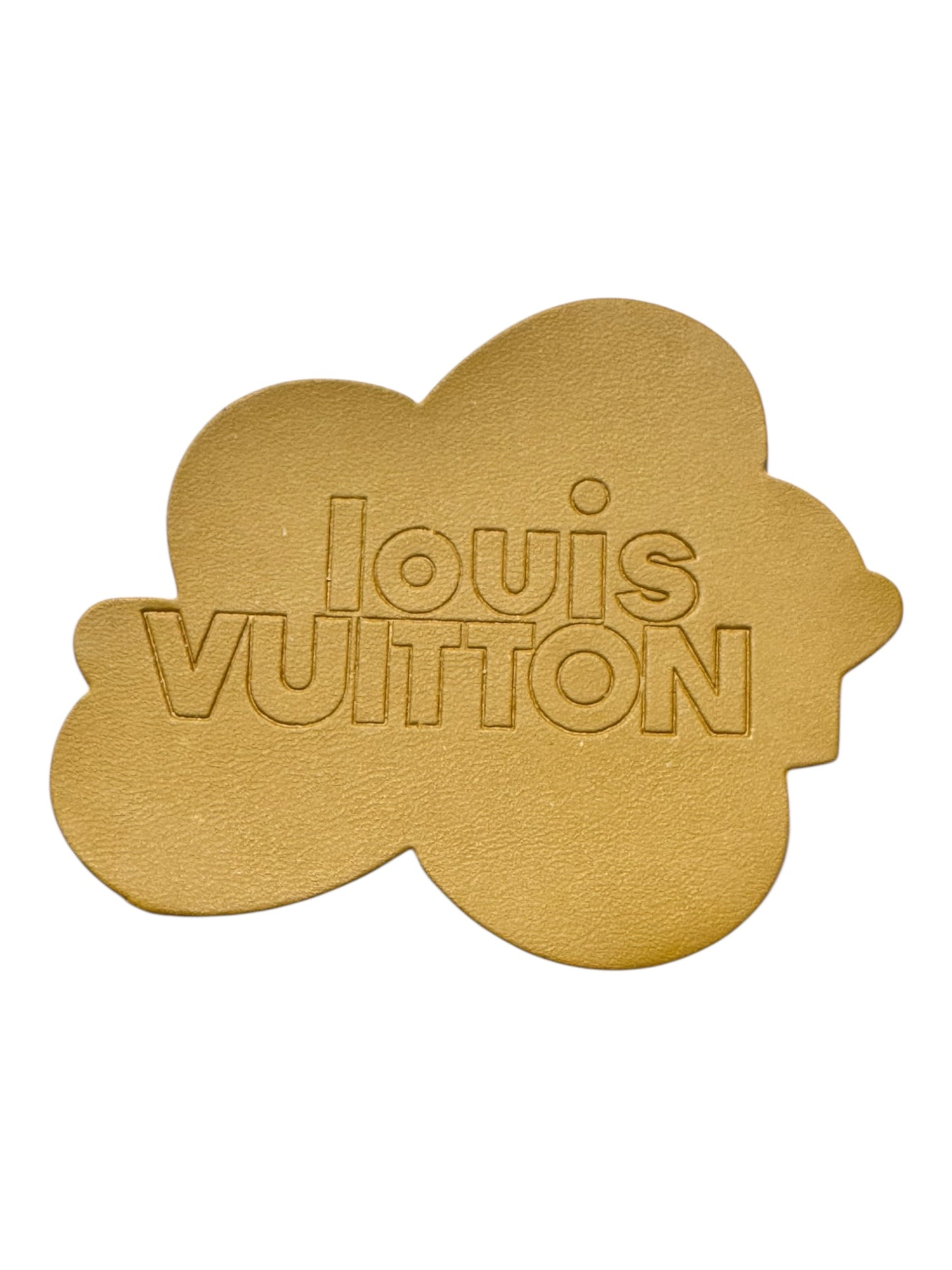 LV-INSPIRED BROWN EMBOSSED FAUX CLOUD