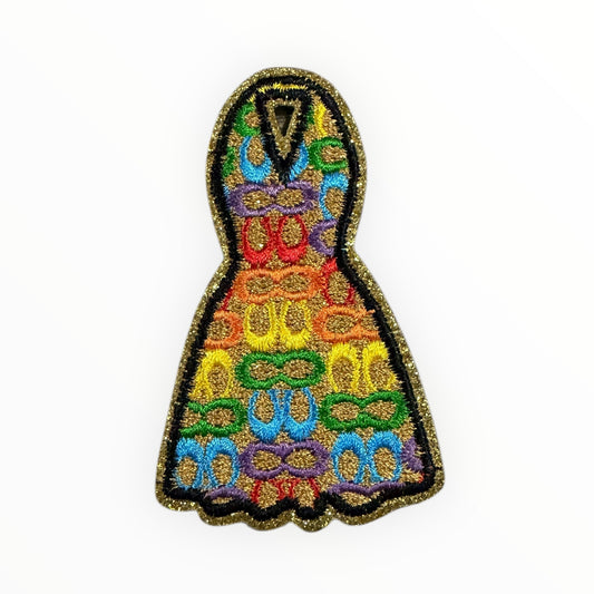 Designer-inspired bell dress patch