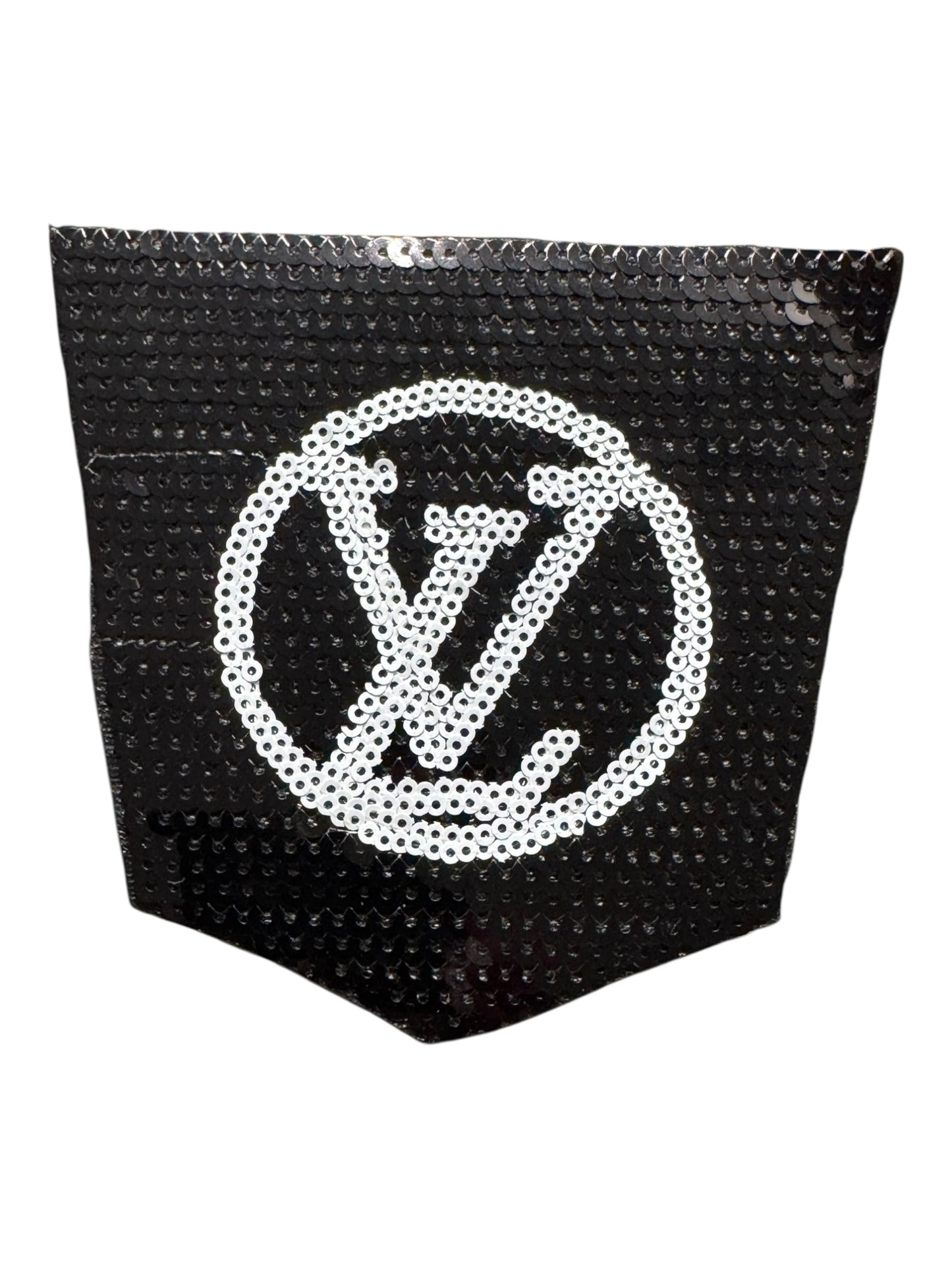 LV-INSPIRED BLACK/WHITE SEQUIN POCKET