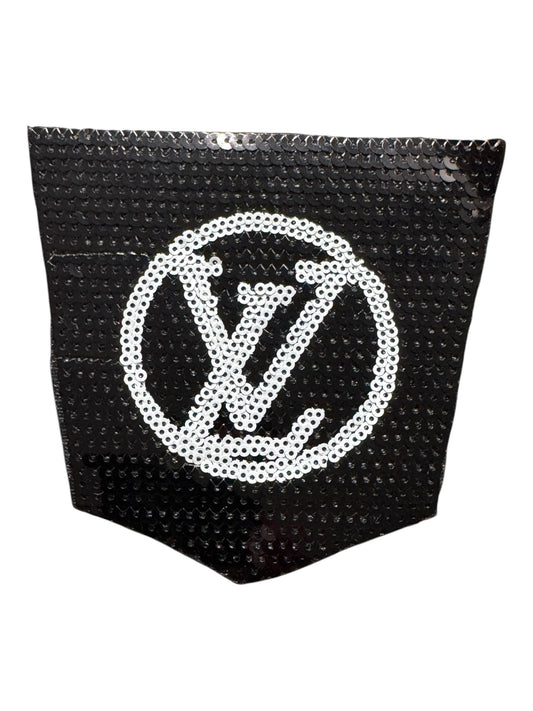 LV-INSPIRED BLACK/WHITE SEQUIN POCKET