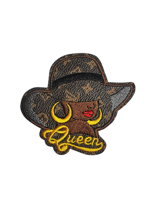 LV-INSPIRED BROWN FAUX LEATHER LADY QUEEN