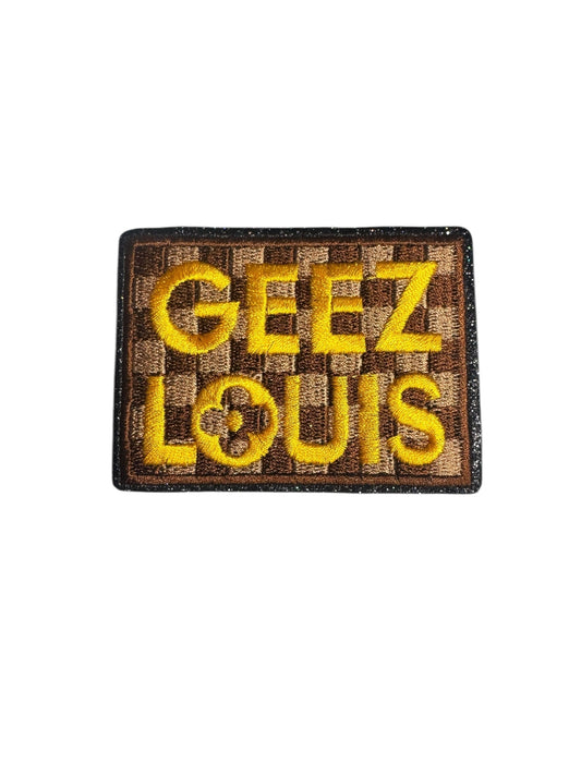 LV-INSPIRED BROWN/YELLOW CHECKERED GEEZ LOUIS