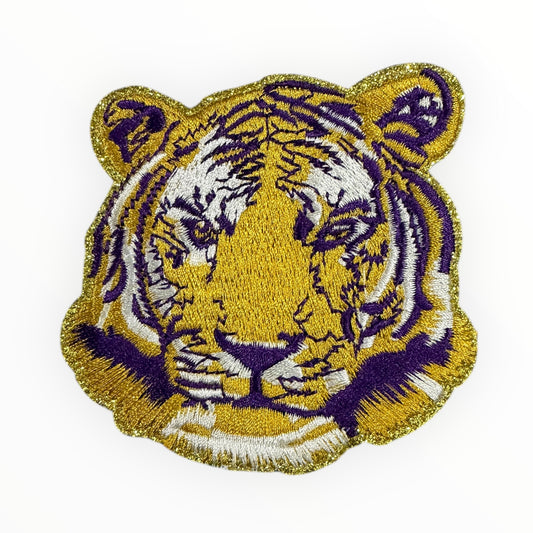 LSU tiger head embroidery patch
