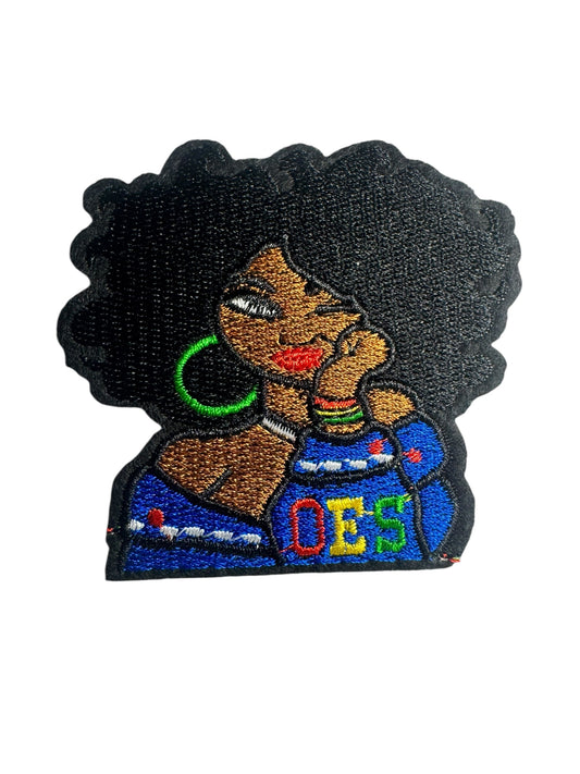 OES PRETTY AFRO LADY W/HAND ON CHEEK