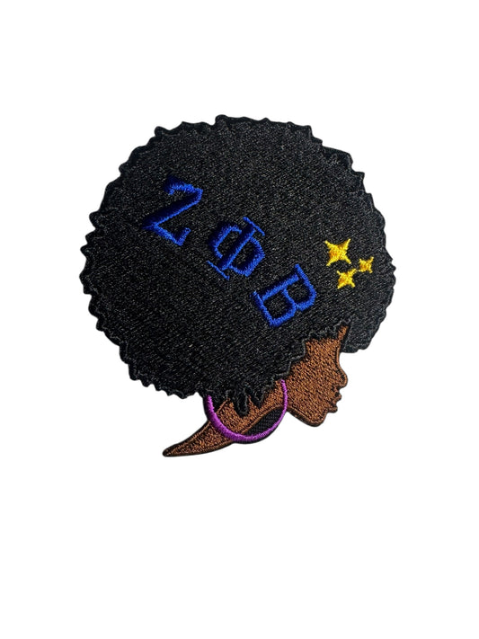 OES AFRO LADY W/PURPLE EARRINGS