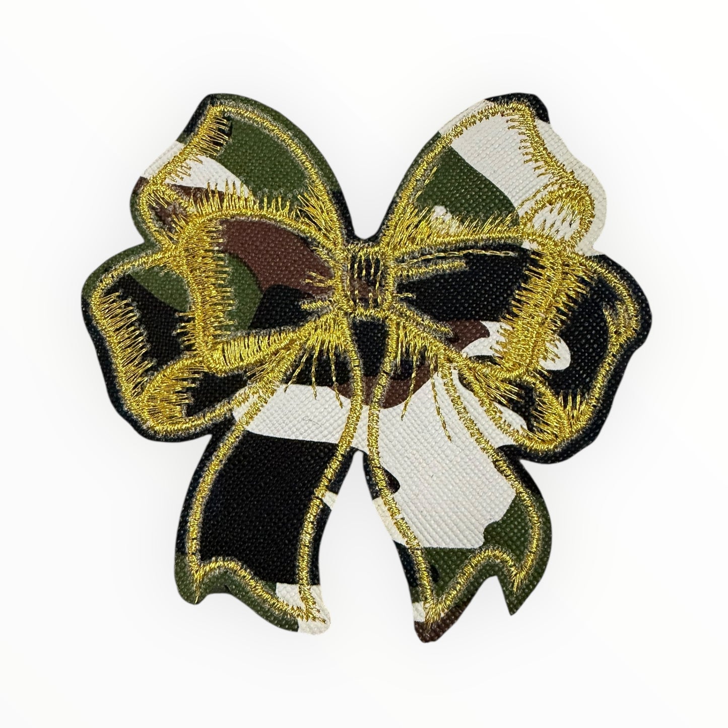 Camo ribbon bow patch