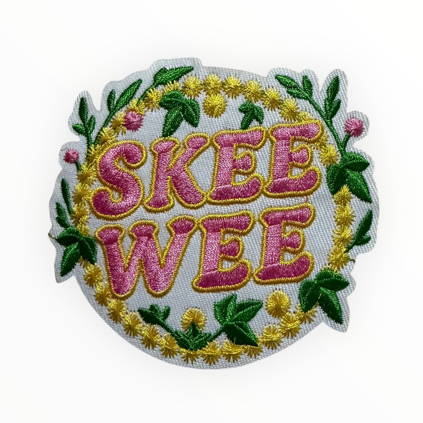 Skee wee floral wreath patch