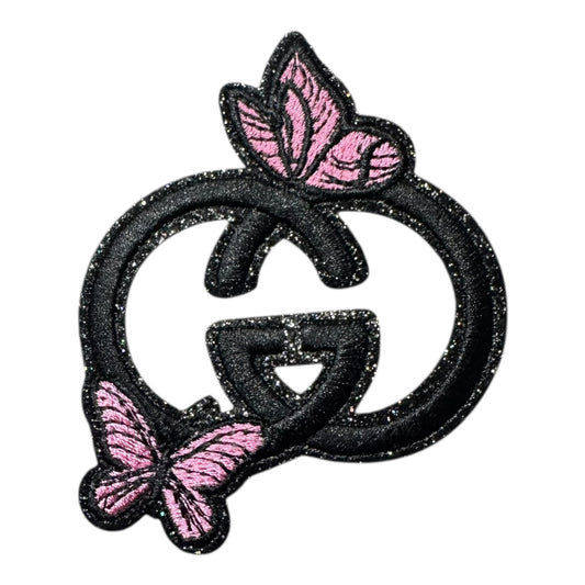 GG-INSPIRED GG LOGO BUTTERFLY BLACK/PINK