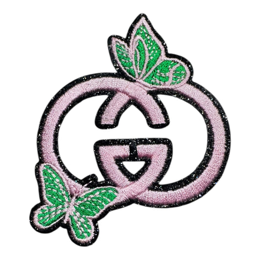 GG-INSPIRED GG LOGO BUTTERFLY PINK/GREEN