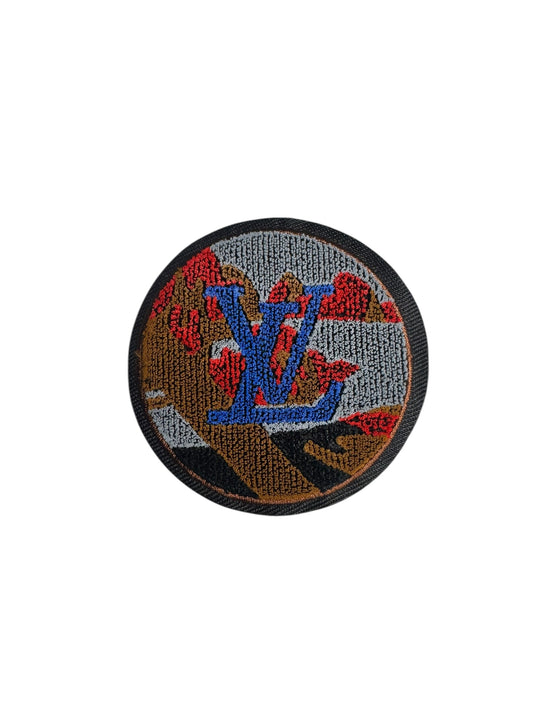 LV-INSPIRED BROWN MULTI COLORED CHENILLE PATCH