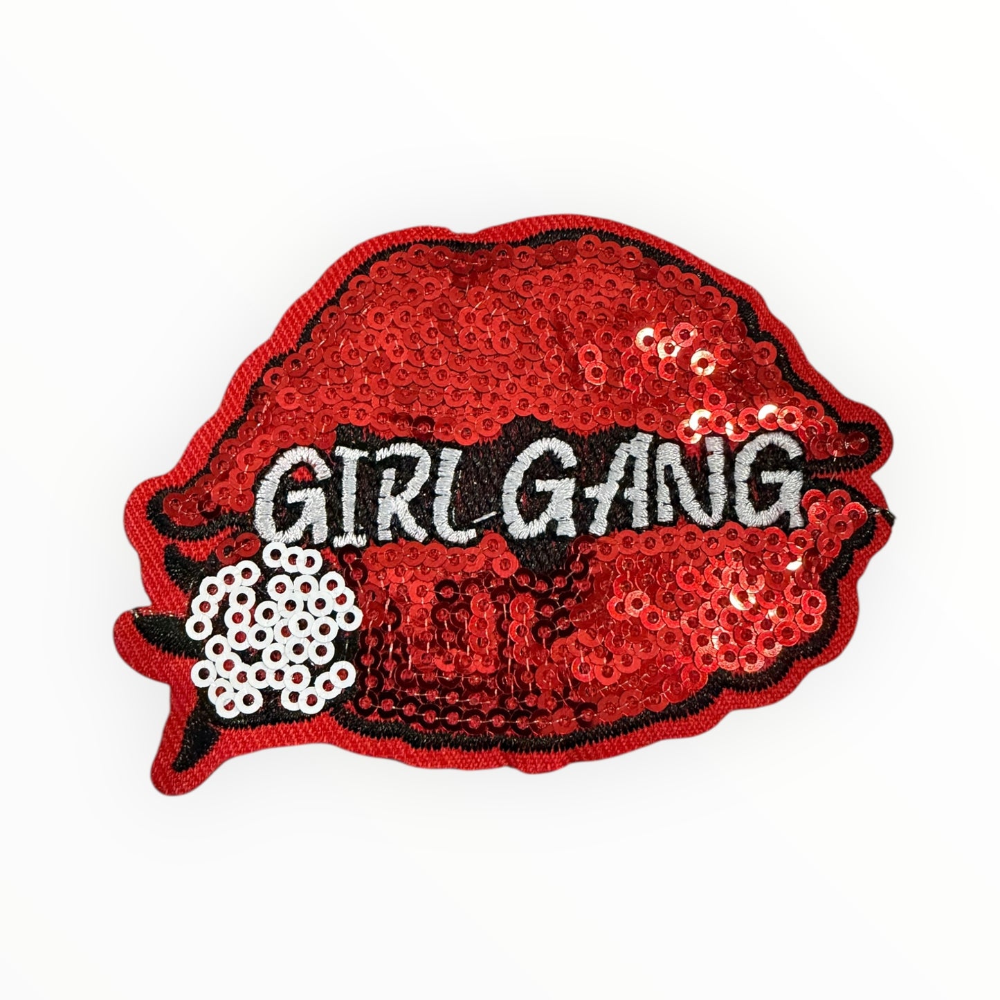 Girl gang sequin lips patch