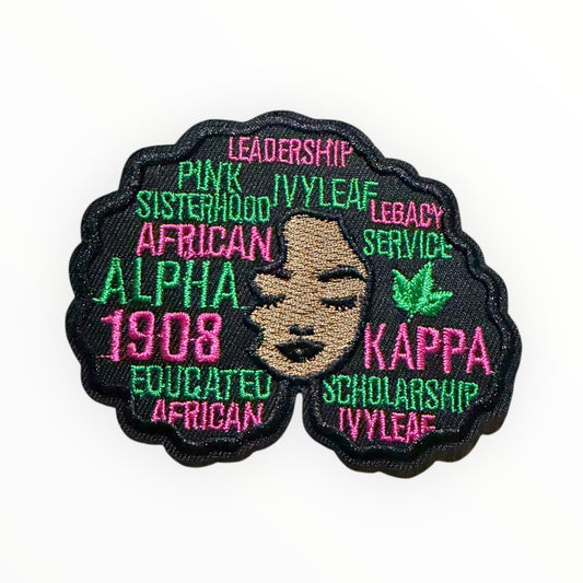 Alpha Kappa Alpha afro values patch