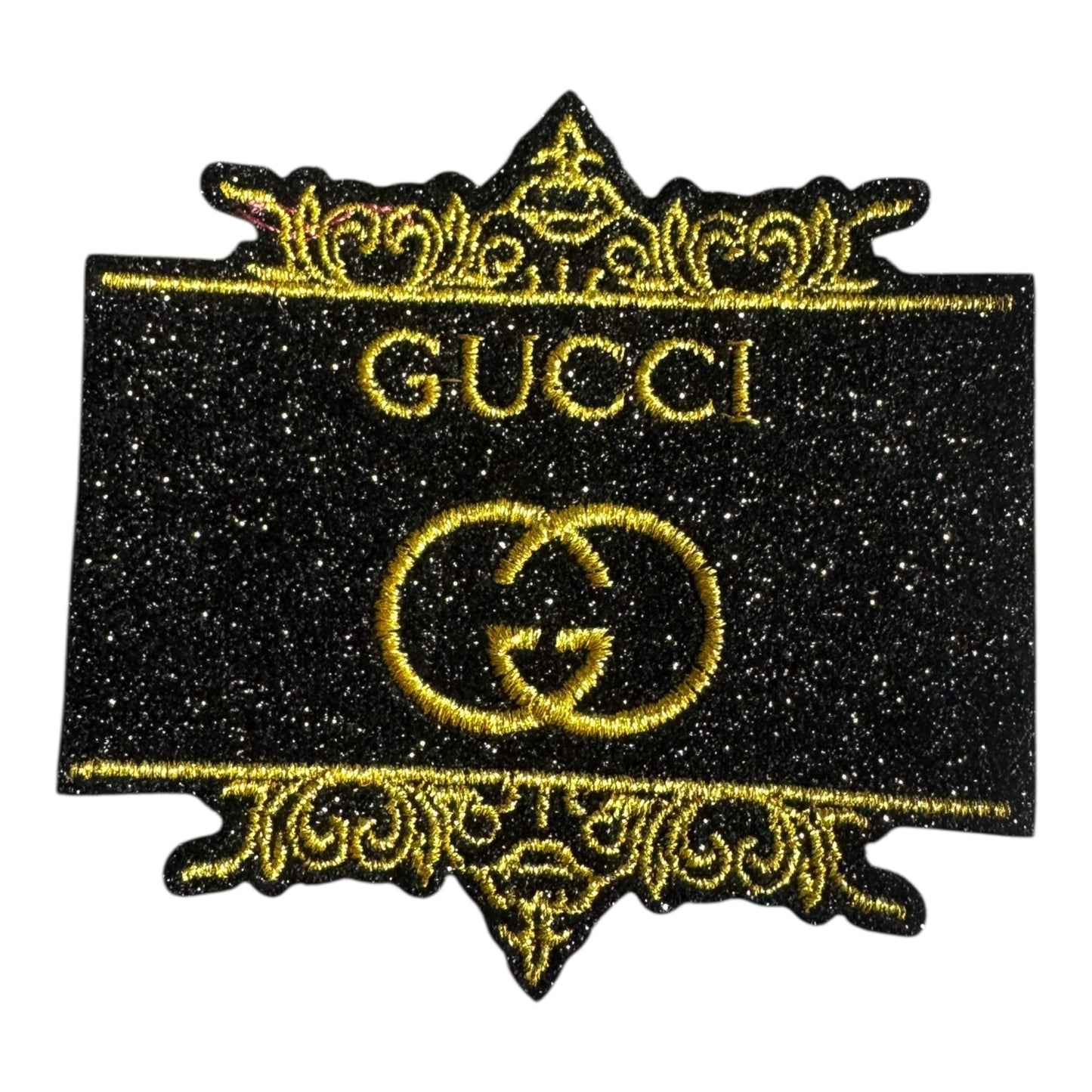 GG-INSPIRED BLACK/GOLD GLITTER PATCH