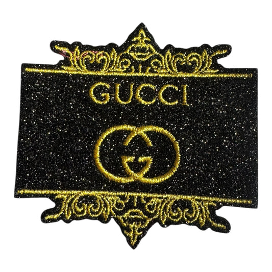 GG-INSPIRED BLACK/GOLD GLITTER PATCH