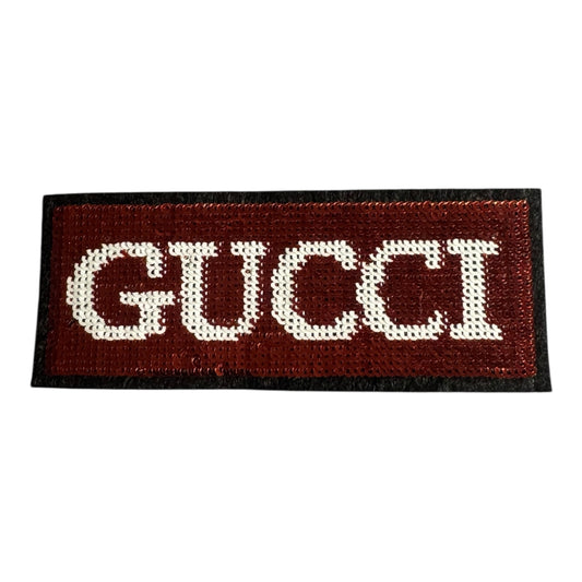 GG-INSPIRED RED SEQUIN WORD PATCH