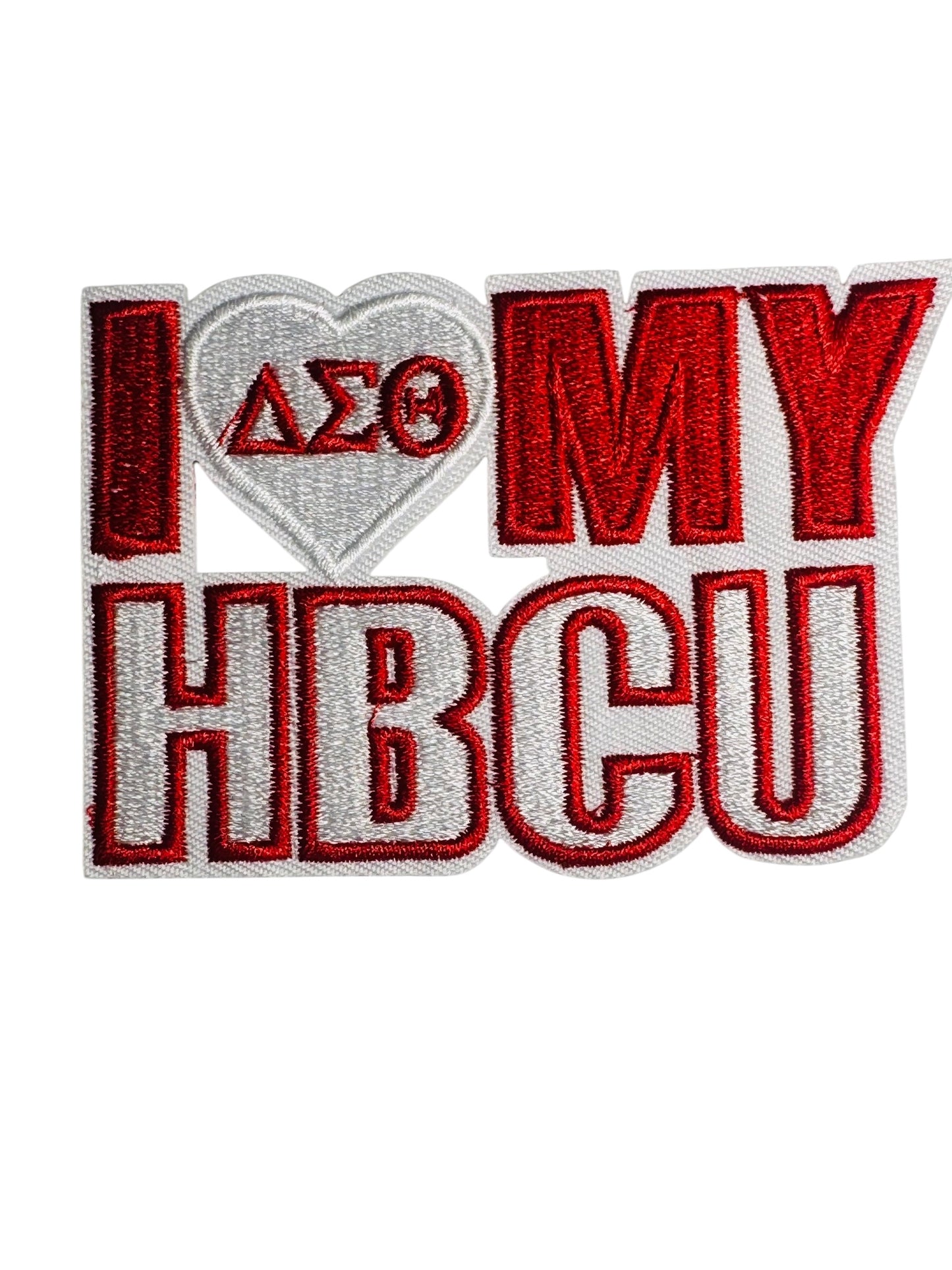 I LOVE MY HBCU DELTA WHITE/RED