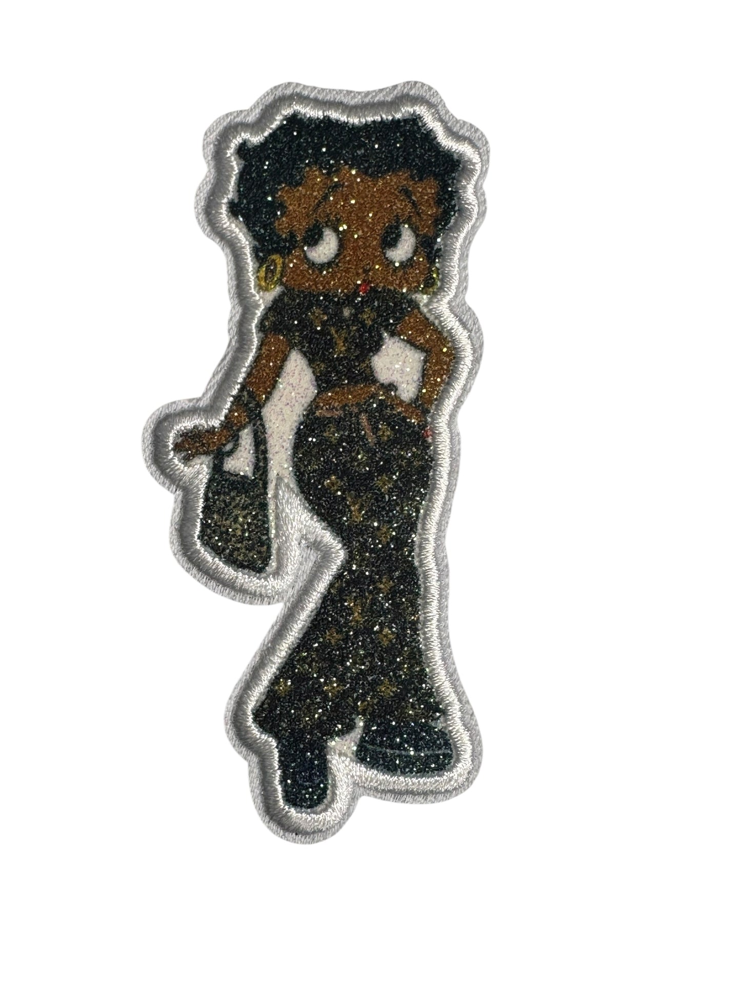 LV-INSPIRED BLACK GLITTER STANDIMG BETTY