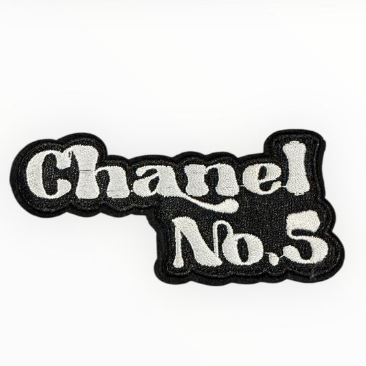 Chanel no.5 embroidered text patch