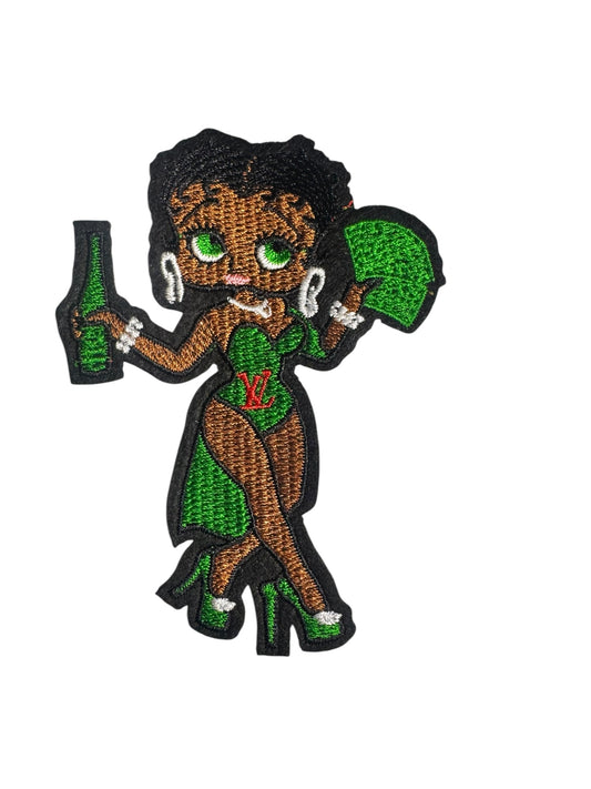 LV-INSPIRED GREEN PARTY SHOW GIRL BETTY