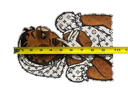 LV-INSPIRED WHITE LITTLE MISS KEEP QUIET BETTY JACKEY/SHIRT PATCH