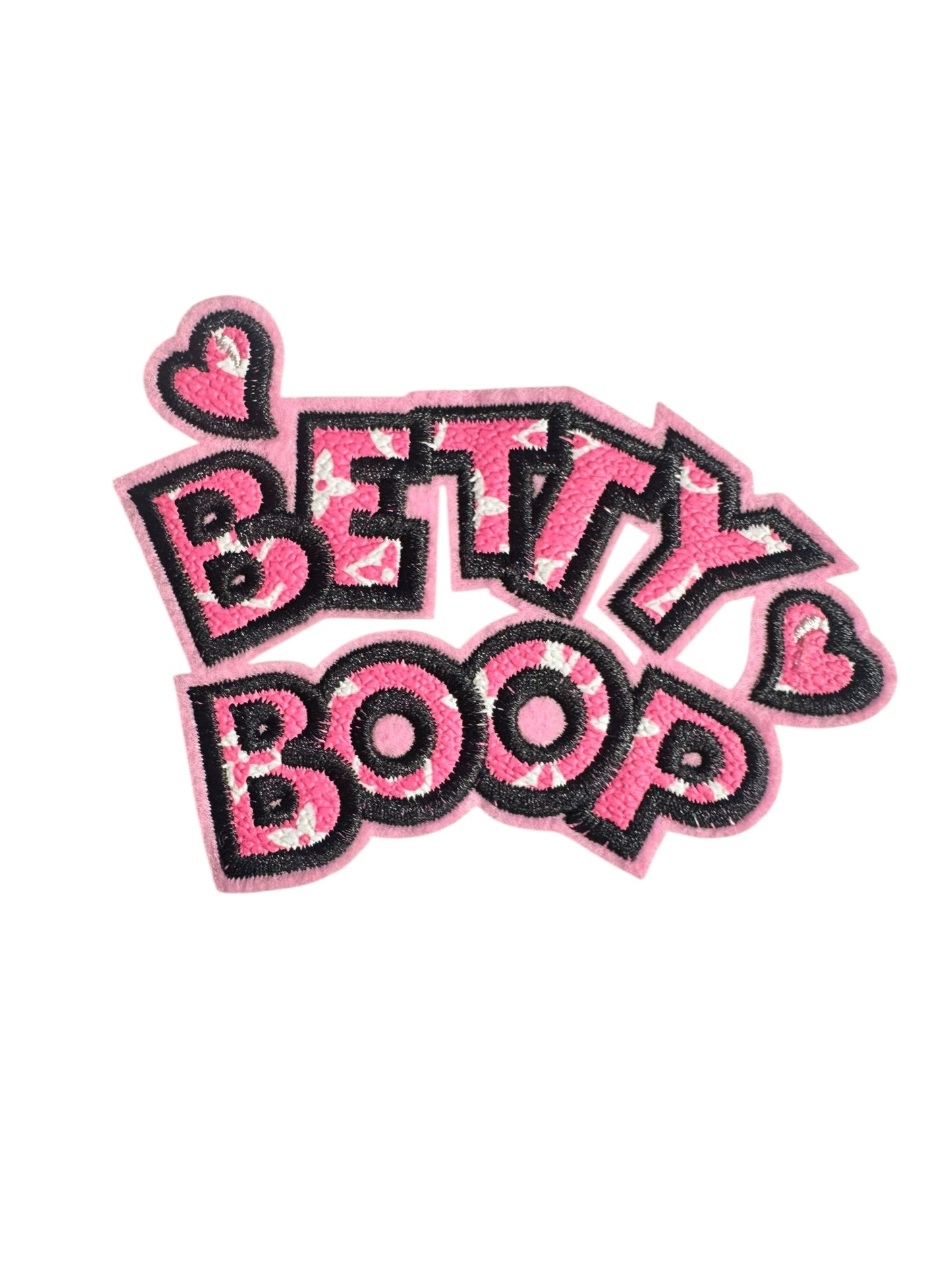 LV-INSPIRED PINK FAUX LEATHER  BETTY BOOP WORDS