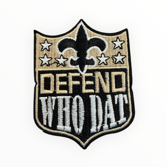 Defend Saints Who Dat shield patch