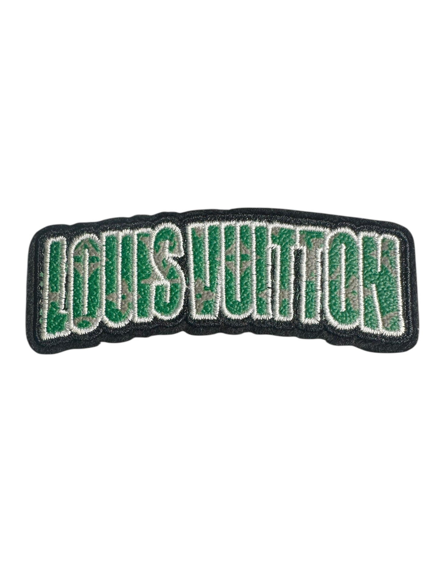 LV-INSPIRED GREEN FAUX LEATHER WORDS