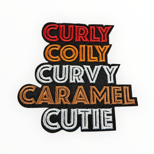 Curly curvy caramel patch