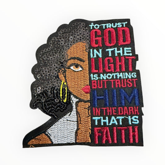 Faith over fear god trust patch