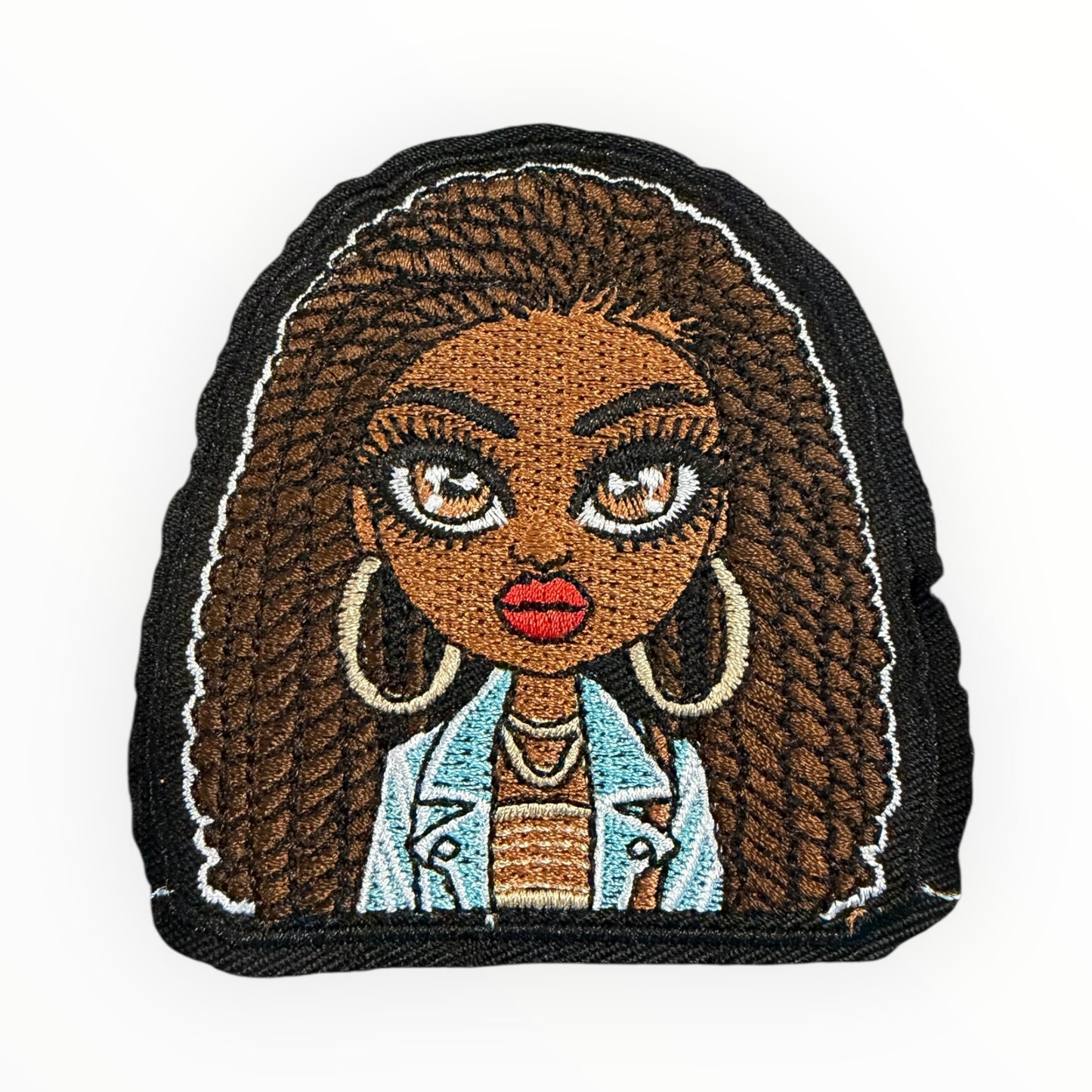 Natural beauty girl portrait patch