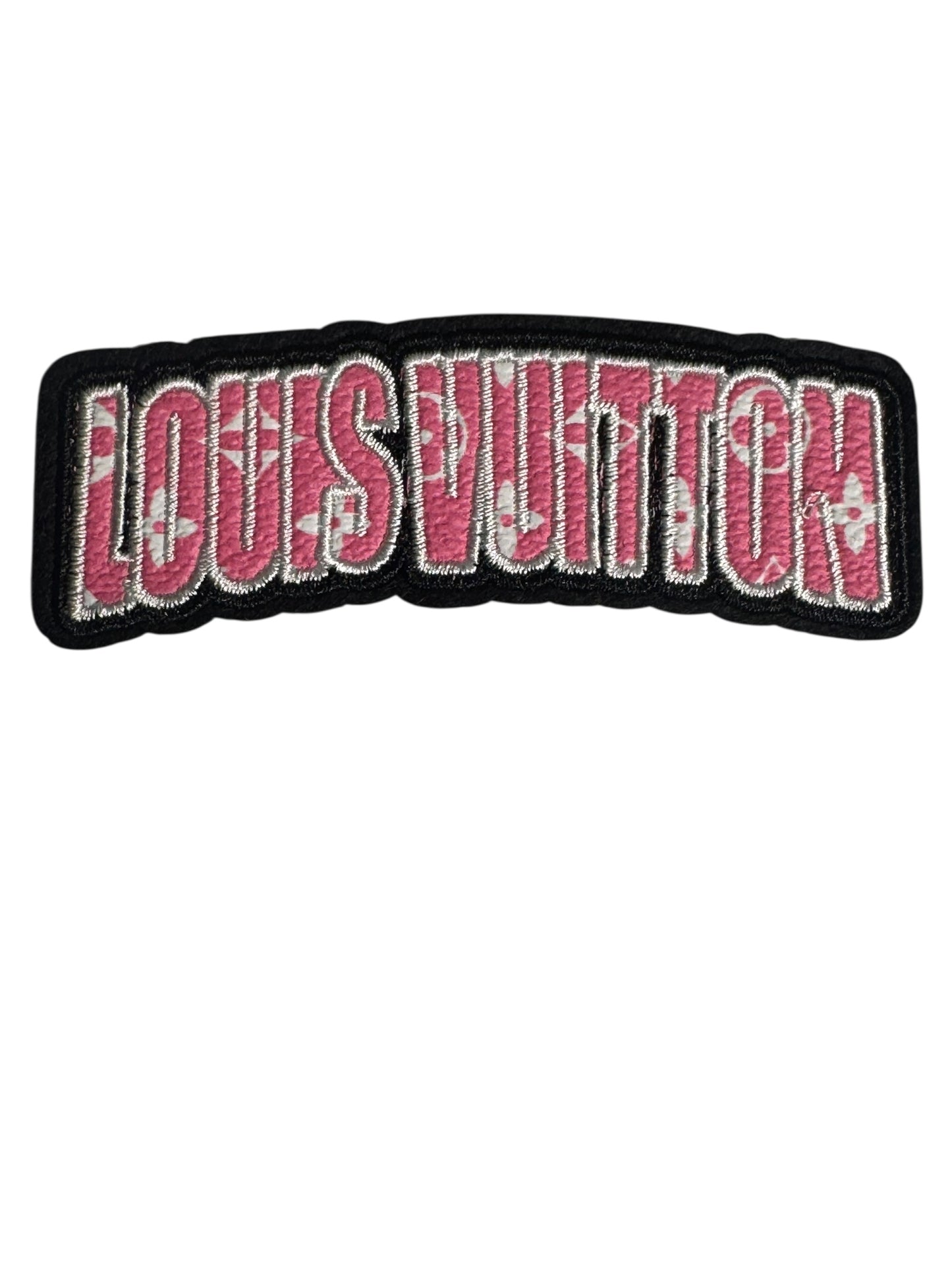 LV-INSPIRED PINK FAUX LEATHER WORDS