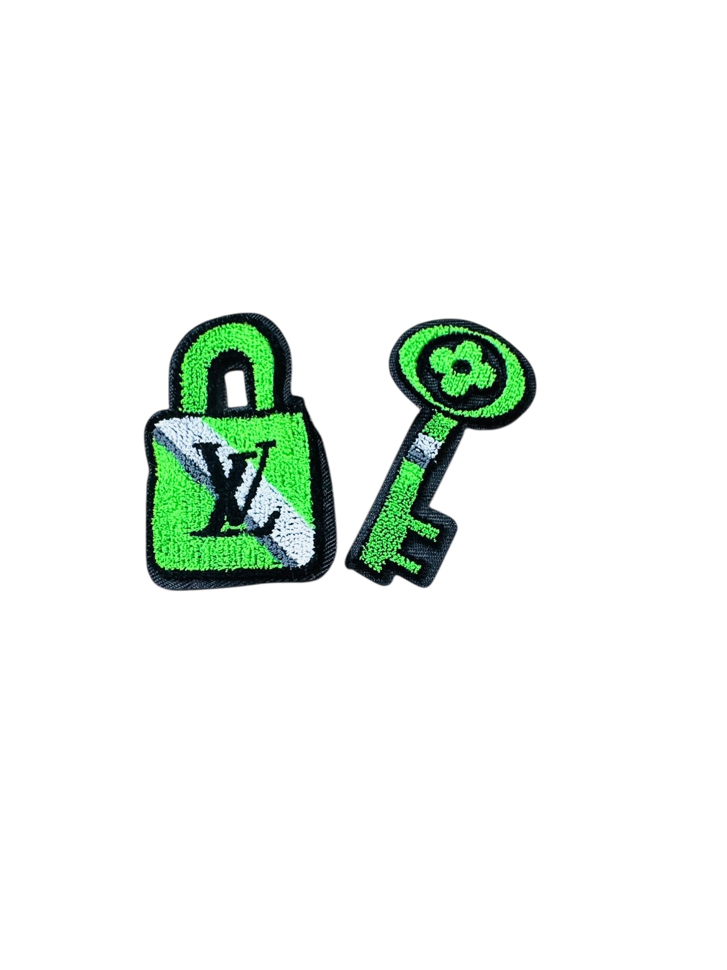 LV-INSPIRED GREEN LOCK/KEY SET