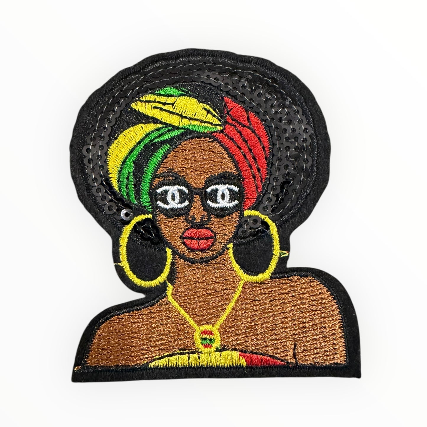 Afro queen reggae sequin hair patch