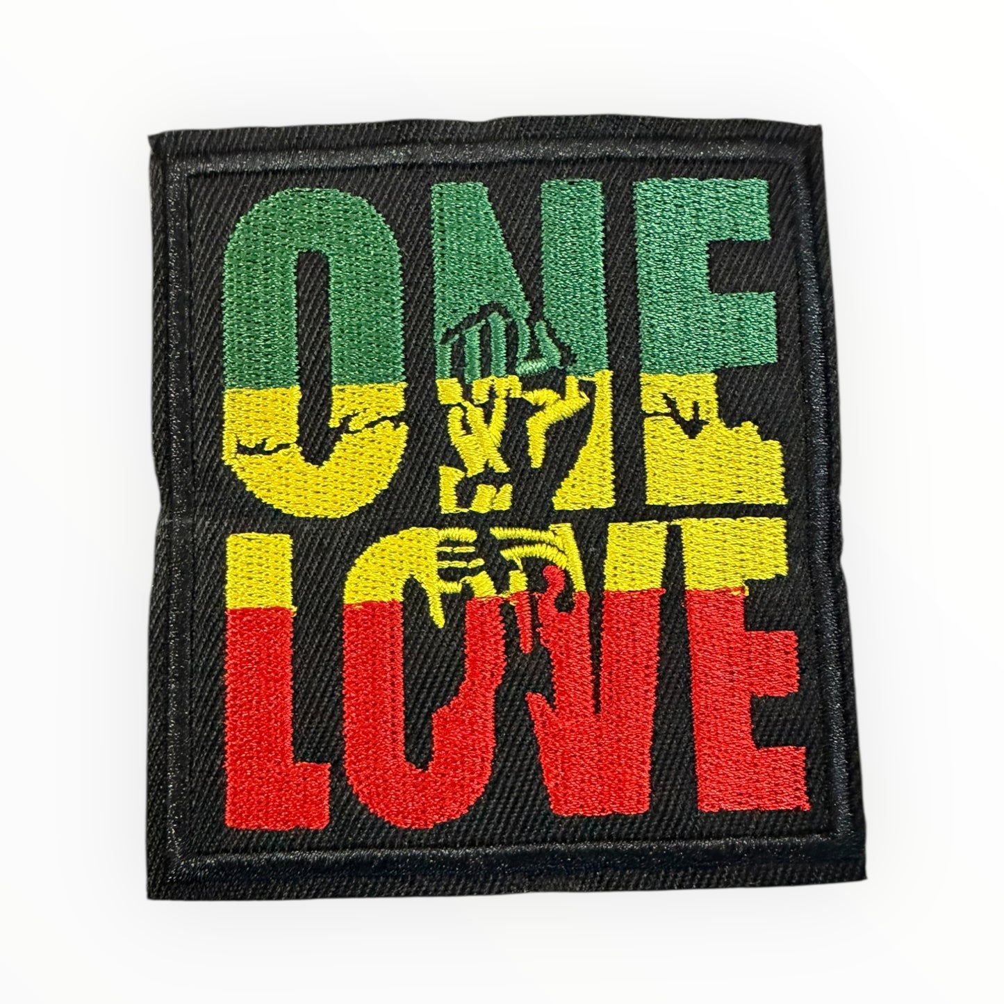 One love raised fist patch