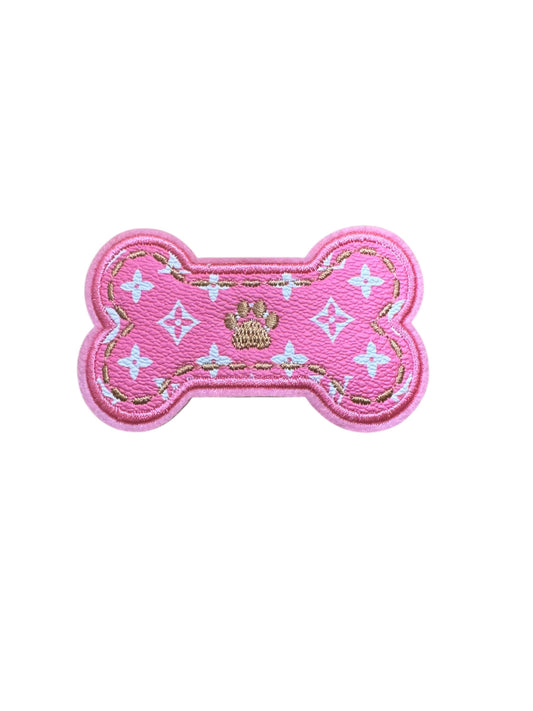 LV-INSPIRED PINK FAUX LEATHER BONE
