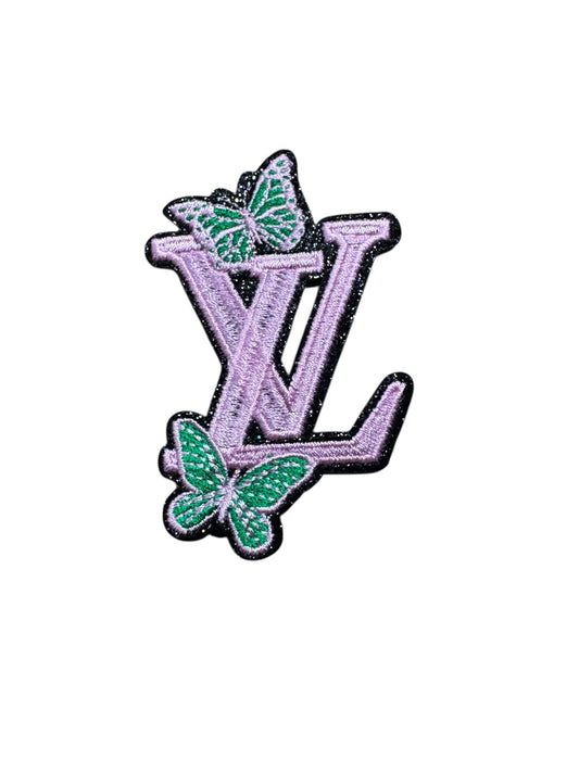 LV-INSPIRED PINK LETTERS W/BUTTERFLY