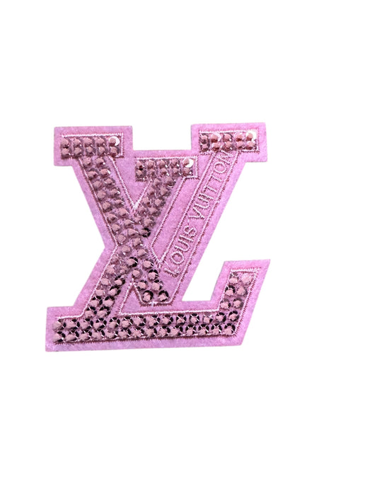 LV-INSPIRED PINK STONE LETTERS