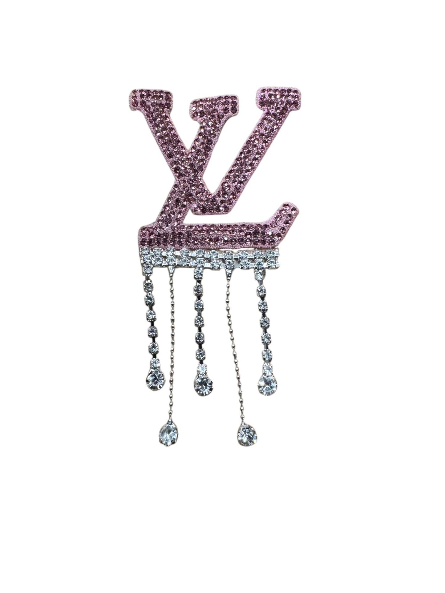 LV-INSPIRED PINK STONES W/CHAIN