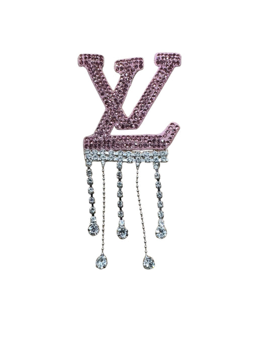 LV-INSPIRED PINK STONES W/CHAIN