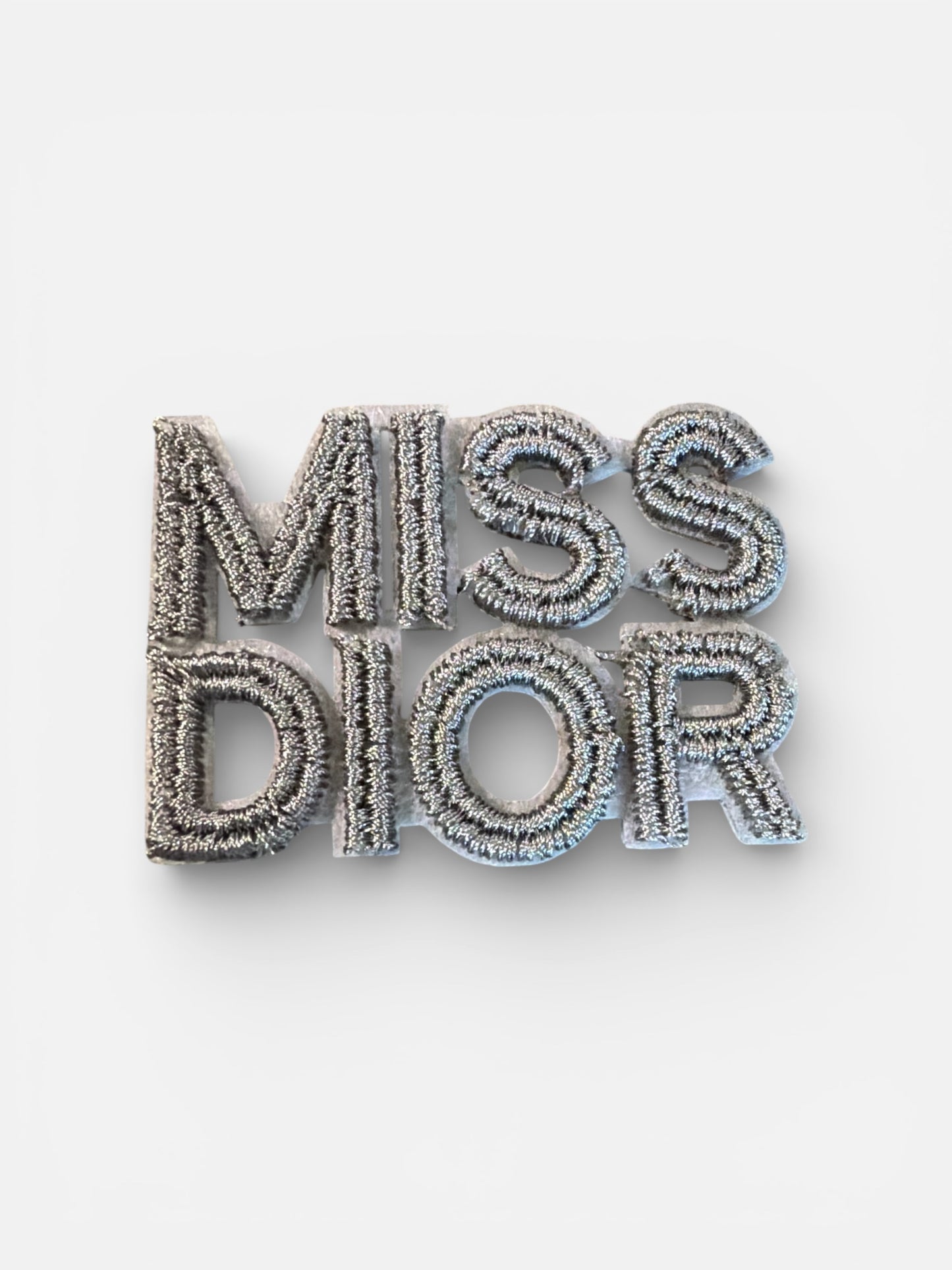 Miss Dior chenille letter patch Grey