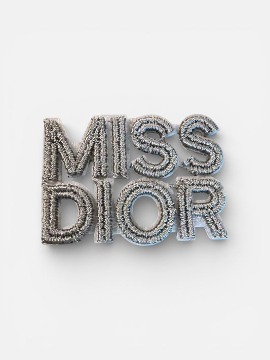 Miss Dior chenille letter patch Grey