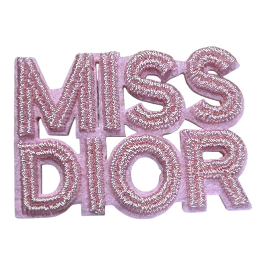 Miss Dior chenille letter patch Pink